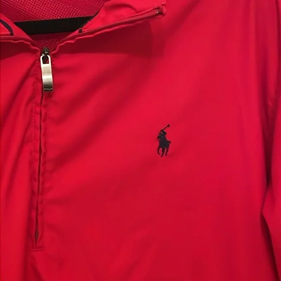 Polo Ralph Lauren Quarter Zip Pullover Large Red - Picture 2 of 6